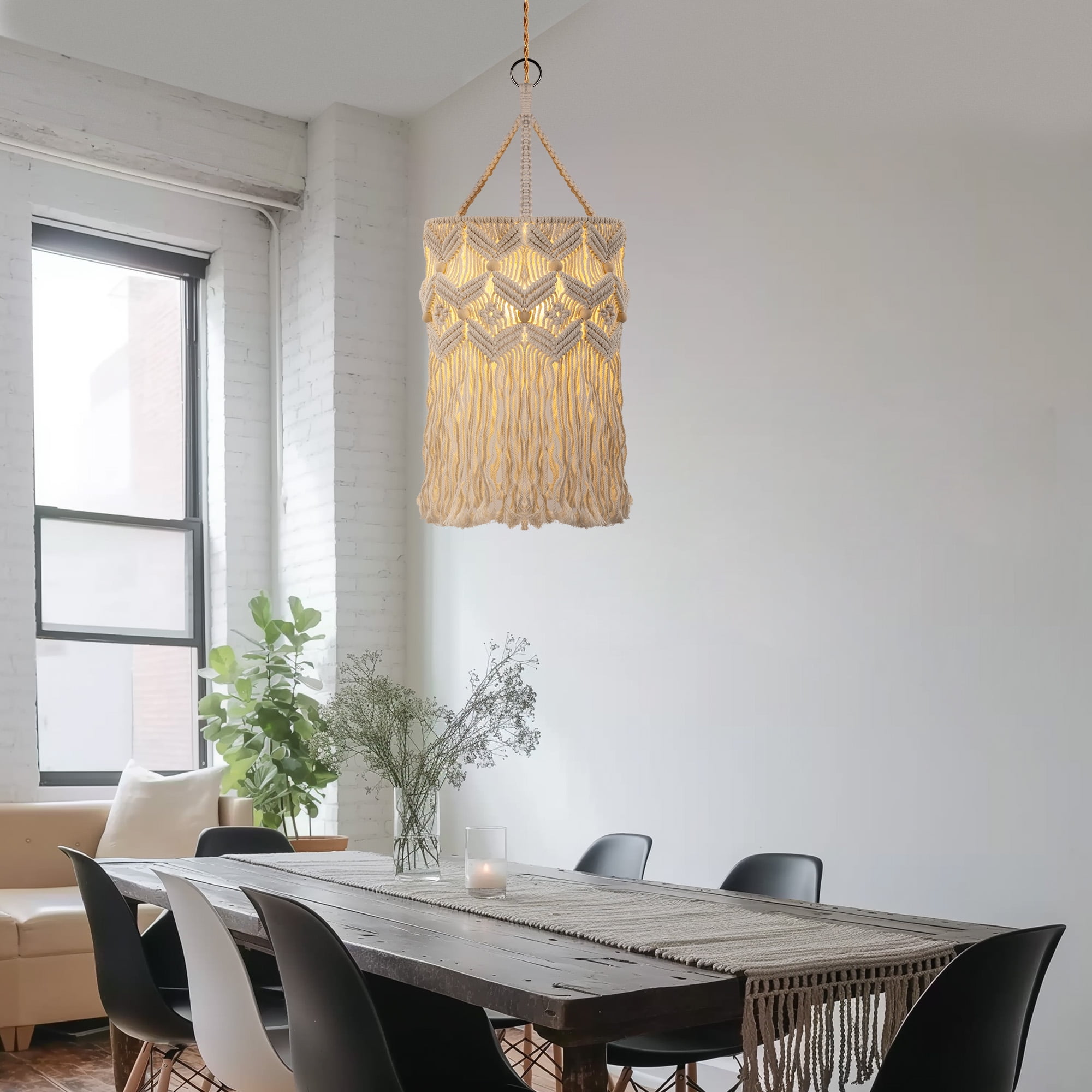 LOHASLED Boho Plug in Pendant Light, Hanging Light, Hanging Lamp with ...