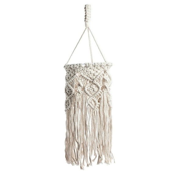 Boho Plug in Pendant Light Hanging Lights with Plug in CordHanging Lamp with Handmade Macrame Lamp Shade and Hemp Rope