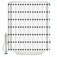 thumbnail image 1 of Boho Polka Shower Curtain, 48" x 72", Dot Stripes Geometric Black White Waterproof Bathroom Curtain Washable Shower Curtain Set with 12 Hooks, 1 of 6