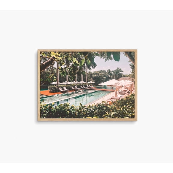 Boho Pool Summer Poolside Photography Decorative Interior Home Wall Art Poster
