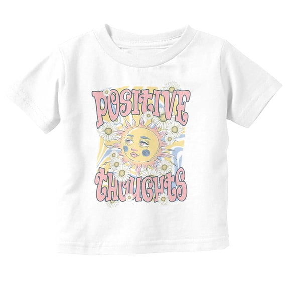 Boho Positive Thoughts Celestial Sun Youth T Shirt Tee Girls Infant Toddler Brisco Brands 3T