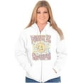 thumbnail image 1 of Boho Positive Thoughts Celestial Sun Womens Plus Size Graphic Zipper Hoodie Brisco Brands 4X, 1 of 5