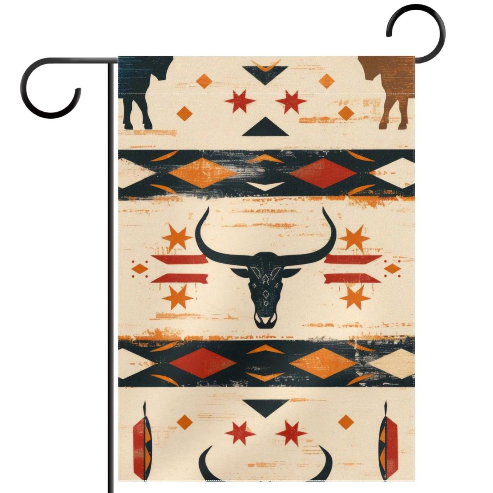 Boho Print Texture Double Sided Garden Flag Decorative Weather ...