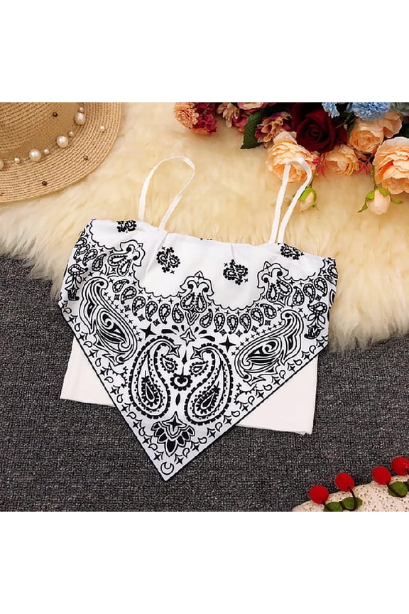 Boho Print Tops for Women Cami Top Spaghetti Strap Asymmetrical Hem Vacation Summer Tops Camisole