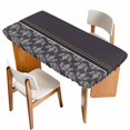 thumbnail image 1 of Boho Purple Flower Table Cloths for 3 Foot Rectangle Tables, Abstract Bohemia Pesley Floral Patio Waterproof Elastic Fitted Tablecloths, Washable Rectangular Table Cover for Camping, 1 of 8