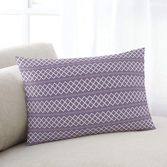 Boho Purple Throw Pillow Cover, Modern Minimalism Art Geometric Rectangle Decorative Pillow Case Protector Soft Cushion Cover Lumbar Pillowcase for Couch Sofa Bedroom Car Chair Decor 24x36 Inch