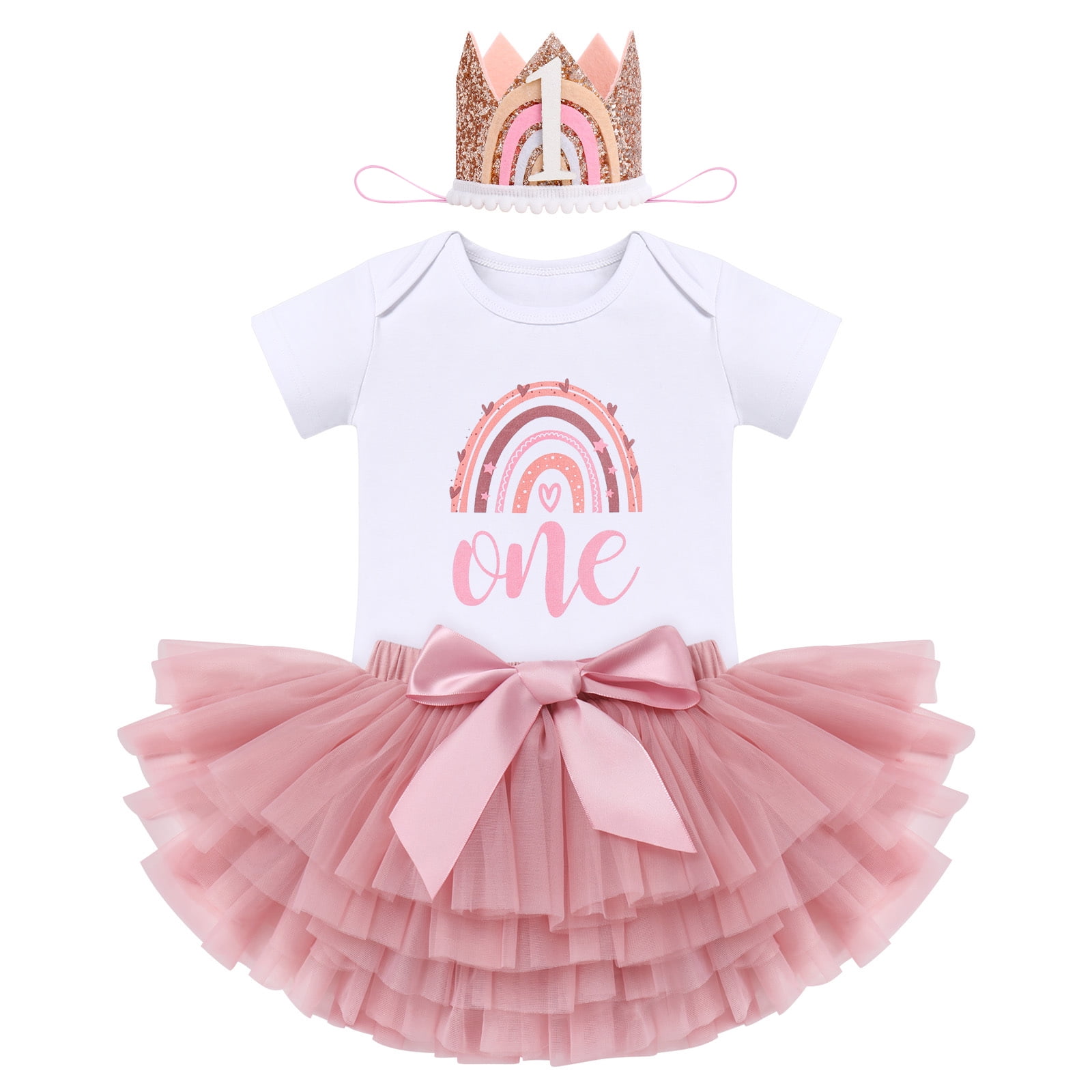  Baby girl princess birthday outfit First birthday