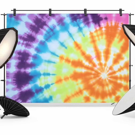 Boho Rainbow Backdrop for Photography, Abstract Gradient Orange Purple Turquoise Photo Backdrop Portrait Background Party Banner Photo Backgrounds for Studio Booth Props, 8x6ft