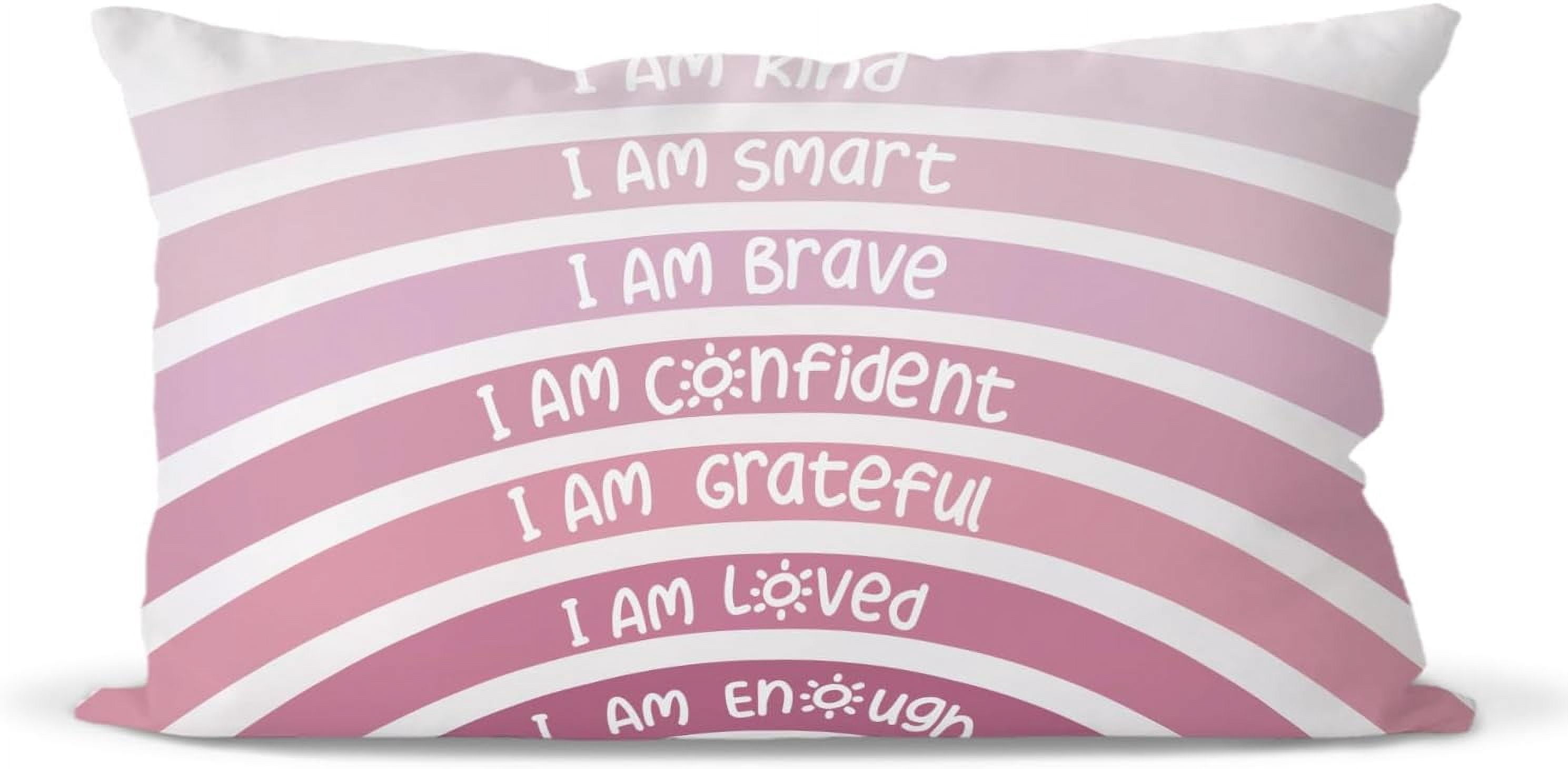 Book Reading Throw Pillow Cover 18x18 – Pink, Cotton, For Reading Nook, Classroom Decor, Kids Corner – No Insert Included