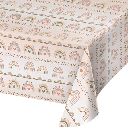 Boho Rainbow Paper Tablecloth, 3 ct