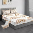 thumbnail image 1 of Boho Rainbow Pink Soft Bedding Set Deep Pocket 3 Piece Bedding, Luxury Soft Microfiber Queen Sheet Sets, 1 of 14