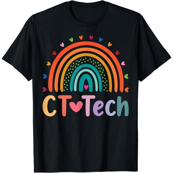 Boho Rainbow Radiology CT technologist Tee CT Tech Gifts T-Shirt