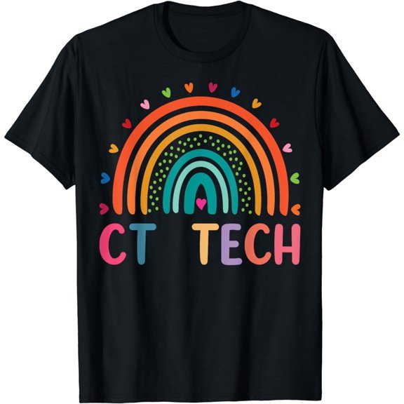 Boho Rainbow Radiology CT technologist Tee CT Tech Gifts T T-Shirt