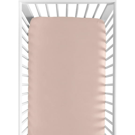 Sweet Jojo Designs Boho Rainbow Solid Dusty Rose Fitted Crib Sheet