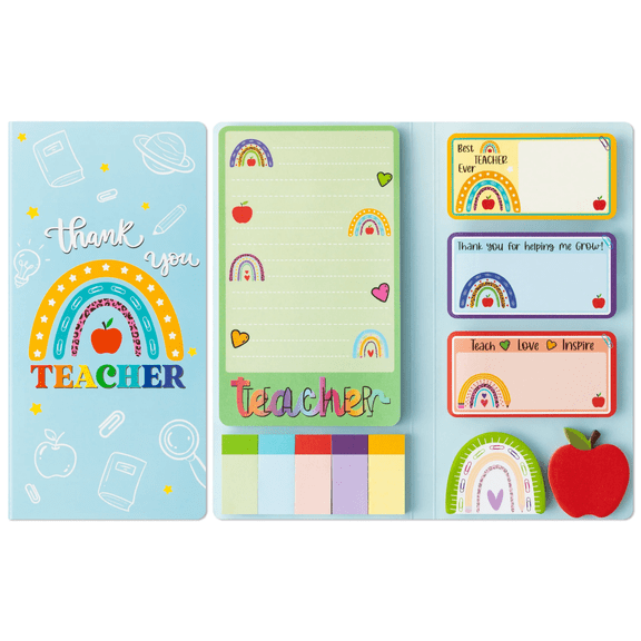 MALLMALL6 Boho Rainbow Sticky Note for Teacher Appreciate Gift,1Count