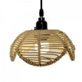 thumbnail image 1 of Boho Rattan Lampshade Decoration Chandelier Cover Weaved Creative Ceiling Pendant Light Cover for Living Room Cafe Teahouse Bedroom Kitchen Brown, 1 of 10