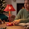 thumbnail image 1 of Boho Rattan Table Lamp, Wicker Night Light, LED Rechargeable Touch Control Reading Lights, Living Room Bedroom Office Lighting Home Decor, 1 of 6