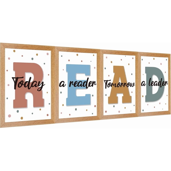 Boho Reading Posters for Classroom Decorations Read Sign Bulletin Board Set for Pre School Elementary Middle School Daycare Library Classroom Wall Decor