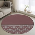 thumbnail image 1 of Boho Red Brown Flower Round Area Rug 3Ft Washable Small Circle Rugs for Kitchen Entryway, Abstract Bohemia Pesley Floral Non-Slip Carpet Floor Mats Indoor Outdoor Carpet Runner Aesthetic Home Decor, 1 of 8