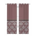 thumbnail image 1 of Boho Red Brown Flower Sheer Curtains 63 Inch Length 2 Panels Set for Living Room/Bedroom, Abstract Bohemia Pesley Floral Kitchen Curtains Grommet Semi-Sheer Curtains Window Treatments 42"x63"x2, 1 of 7