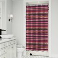 thumbnail image 1 of Boho Red Colorful Striped Ethnic Pattern Shower Curtain 36"x72" ,Bathroom Decorative Shower Curtains Set with 12 Hooks,Modern Waterproof Washable Shower Curtain, 1 of 6