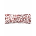 thumbnail image 1 of Boho Red Floral Body Pillow Cover 20 x 60 Inch Decorative Pillow Cover Vintage Farmhouse Paisley Plant Leaf Lumbar Pillowcase Seasonal Rectangle Cushion Case for Couch Sofa Bed Living Room, 1 of 7