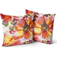 thumbnail image 1 of Boho Red Flowers Throw Pillow Covers 18x18 inch Set of 2 Rug Persian Carpet Double Sided Pattern Cotton Soft Pillow Case Cushion Cover Pillowcase for Couch Sofa Bed Decorative, 1 of 6