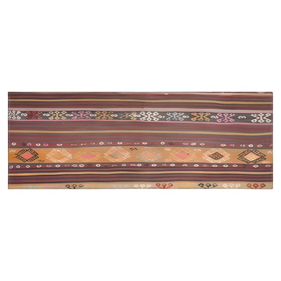 Boho Red Multicolored Ethnic Pattern Kitchen Rug Mat,Kitchen Runner Rugs Non Skid Washable,Decorative Kitchen Floor Mats for Kitchen,Sink,Laundry,17"X47"