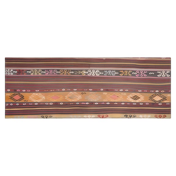 Boho Red Multicolored Ethnic Pattern Kitchen Rug Mat,Kitchen Runner Rugs Non Skid Washable,Decorative Kitchen Floor Mats for Kitchen,Sink,Laundry,17"X47"