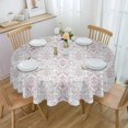 thumbnail image 1 of Boho Red Pattern Round Tablecloth 60 Inch - Waterproof Fabric Table Cloth Protector, Modern Geometric Southwestern Vintage Tablecloths Washable Table Cover for Kitchen Banquet Coffee Table, 1 of 6