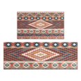 thumbnail image 1 of Boho Red Southwestern Ethnic Pattern Kitchen Rugs Sets Of 2,Anti Fatigue Kitchen Mat Rugs Non Slip Washable,Decorative Kitchen Floor Mats for Kitchen,Sink,Laundry,17"x30"+17"x47", 1 of 7