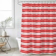 thumbnail image 1 of Boho Red Stripe Waterproof Fabric Shower Curtain,Abstract Geometric White Minimalist Waterproof Fabric Shower Curtain for Bathroom Curtains Bathtubs Shower Curtains with 12 Hooks Extra Long 72x84, 1 of 8