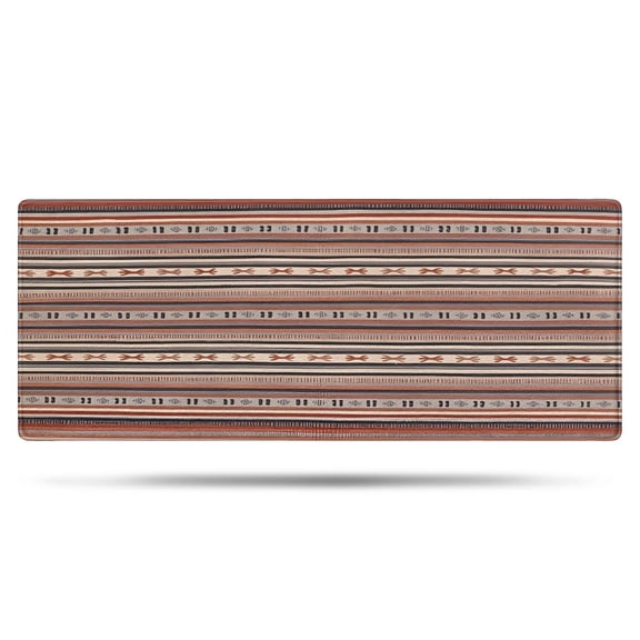 Boho Red Striped Ethnic Pattern Bathroom Rugs Mat,Non Slip Microfiber Bathroom Rug,Rubber Backing,Soft Bathroom Mats for Bathroom Floor,Tub and Shower,60x24in(150x60cm)