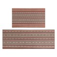 thumbnail image 1 of Boho Red Striped Ethnic Pattern Kitchen Rugs Sets Of 2,Anti Fatigue Kitchen Mat Rugs Non Slip Washable,Decorative Kitchen Floor Mats for Kitchen,Sink,Laundry,17"x30"+17"x47", 1 of 7