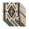 thumbnail image 1 of Boho Red Teal Brown Cloth Napkins, Southwestern Abstract Geometric Washable and Reusable Dinner Napkins Set of 8, Table Napkin for Kitchen Party Birthday Wedding Hotel Housewarming 20"x20", 1 of 8