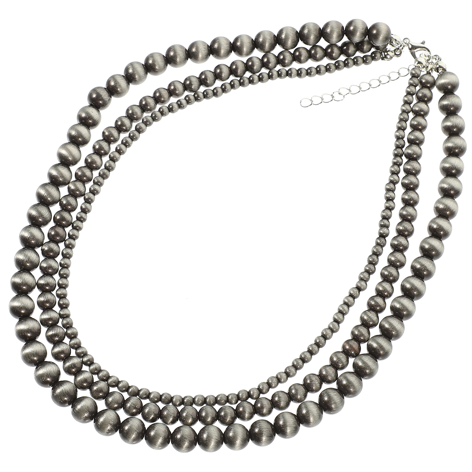 ALVINMA Boho Retro Black Choker Women's Simulation Pearl Necklace Delicate Necklaces Simulated 3 Layer Miss