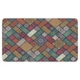 thumbnail image 1 of Boho Retro Brown Diamond Pattern (4) Welcome Doormat for Indoor/Outdoor Entrance Boho Retro Brown Diamond Pattern (4) Decoration Door Mat Kitchen Door Mat Bedroom Doormat 17x30 Inch, 1 of 6