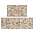 thumbnail image 1 of Boho Retro Brown Diamond Pattern Kitchen Rugs and Mats Sets Of 2,Kitchen Decoration Rugs,Rubber Backing Non-Slip Floor Mat for Sink Washable Waterproof Laundry Room Runner Rugs, 1 of 7