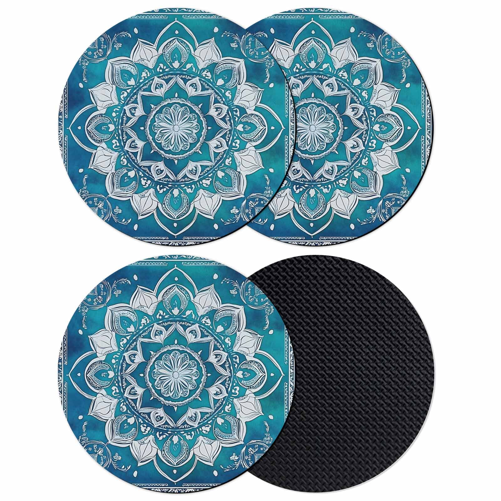 Boho Retro Coasters for Drinks,Absorbent Non Slip Rubber Drink Coasters ...