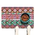 thumbnail image 1 of Boho Retro Floral Pet Feeding Mat-Absorbent Pet Placemat for Food and Water Bowl, with Waterproof Rubber Backing, Quick Dry Water Dispenser Mat for Dog and Cat (16"x24"), 1 of 5