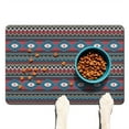 thumbnail image 1 of Boho Retro Floral Pet Feeding Mat-Absorbent Pet Placemat for Food and Water Bowl, with Waterproof Rubber Backing, Quick Dry Water Dispenser Mat for Dog and Cat (16"x24"), 1 of 5