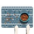 thumbnail image 1 of Boho Retro Floral Pet Feeding Mat-Absorbent Pet Placemat for Food and Water Bowl, with Waterproof Rubber Backing, Quick Dry Water Dispenser Mat for Dog and Cat (16"x24"), 1 of 7