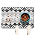 thumbnail image 1 of Boho Retro Floral Pet Feeding Mat-Absorbent Pet Placemat for Food and Water Bowl, with Waterproof Rubber Backing, Quick Dry Water Dispenser Mat for Dog and Cat (16"x24"), 1 of 7