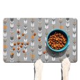 thumbnail image 1 of Boho Retro Floral Pet Feeding Mat-Abstract Art Pattern Absorbent Pet Placemat for Food and Water Bowl, with Waterproof Rubber Backing, Quick Dry Water Dispenser Mat for Dog and Cat (12"x20"), 1 of 7