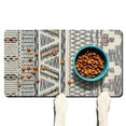 thumbnail image 1 of Boho Retro Floral Pet Feeding Mat-Abstract Art Pattern Absorbent Pet Placemat for Food and Water Bowl, with Waterproof Rubber Backing, Quick Dry Water Dispenser Mat for Dog and Cat (17"x30"), 1 of 7