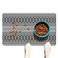 thumbnail image 1 of Boho Retro Floral Pet Feeding Mat-Abstract Art Pattern Absorbent Pet Placemat for Food and Water Bowl, with Waterproof Rubber Backing, Quick Dry Water Dispenser Mat for Dog and Cat (12"x20"), 1 of 7