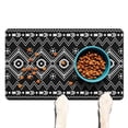 thumbnail image 1 of Boho Retro Floral Pet Feeding Mat-Abstract Art Pattern Absorbent Pet Placemat for Food and Water Bowl, with Waterproof Rubber Backing, Quick Dry Water Dispenser Mat for Dog and Cat (12"x20"), 1 of 7