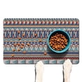 thumbnail image 1 of Boho Retro Floral Pet Feeding Mat-Abstract Art Pattern Absorbent Pet Placemat for Food and Water Bowl, with Waterproof Rubber Backing, Quick Dry Water Dispenser Mat for Dog and Cat (12"x20"), 1 of 7