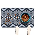 thumbnail image 1 of Boho Retro Floral Pet Feeding Mat-Abstract Art Pattern Absorbent Pet Placemat for Food and Water Bowl, with Waterproof Rubber Backing, Quick Dry Water Dispenser Mat for Dog and Cat (12"x20"), 1 of 5