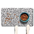thumbnail image 1 of Boho Retro Floral Pet Feeding Mat-Abstract Art Pattern Absorbent Pet Placemat for Food and Water Bowl, with Waterproof Rubber Backing, Quick Dry Water Dispenser Mat for Dog and Cat (17"x30"), 1 of 5
